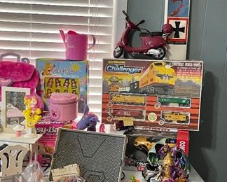 Vintage Toys, Care Bear Checkers, Bachman Train, RC Ford Bronco, Vintage Lite Brite