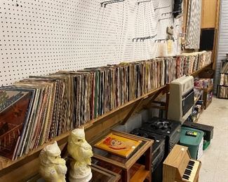 Most of the vinyl albums have been moved into the garage now!