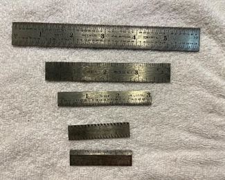 Vintage Starrett Tempered Rulers 603 and 324
