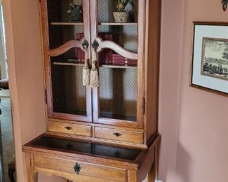 Petite desk/bookcase combo