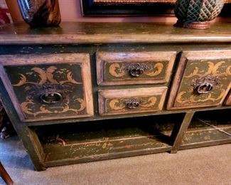 Large painted custom console