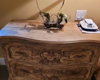 Carved contemporary French dresser