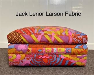 Jack Lenor Larson Fabric Upholstered Ottoman