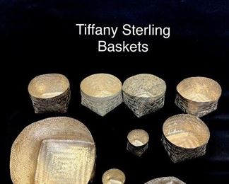 Tiffany Woven Sterling Baskets