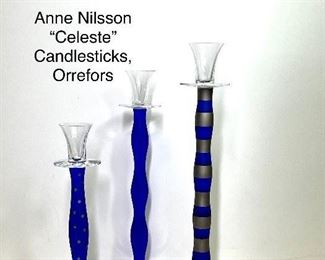 Set Orrefors Candlesticks