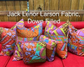 Jack Lenor Larson Fabric Down Fill Pillows