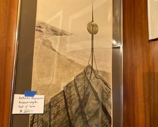 Andrew Wyeth authenticated print
