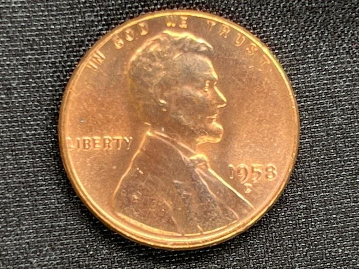 1958 Double D Error Penny