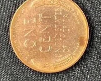 1958 Double D Error Penny