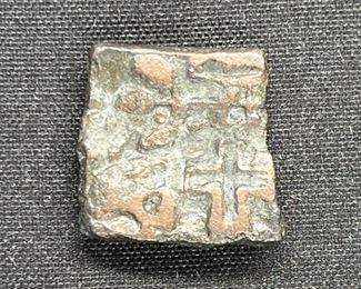 Bronze half karshapana (ca.150 BC-100 AD)