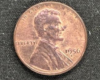 1956 D Double D Mint Mark Error Penny