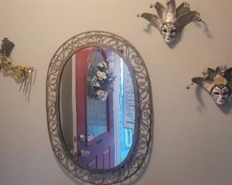 Wall mirror and some more masks