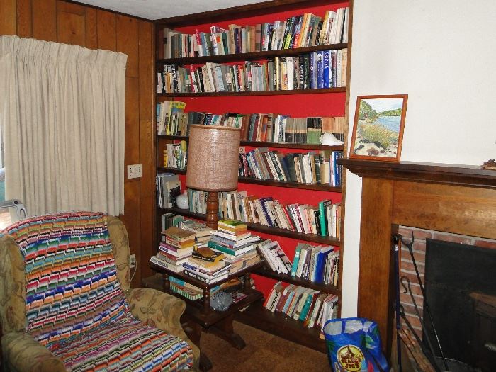 Books, Vintage Lamp, Blanket etc.