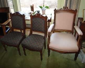 Franciscan style Victorian chairs