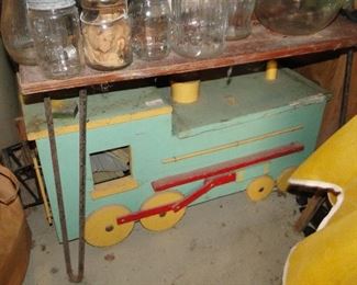 Wood toy train box
