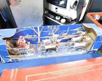 Vintage Santa Sleigh Christmas