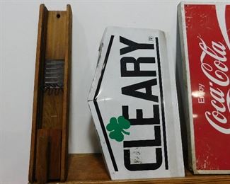 Cleary metal sign