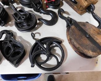 Vintage cast iron pulley