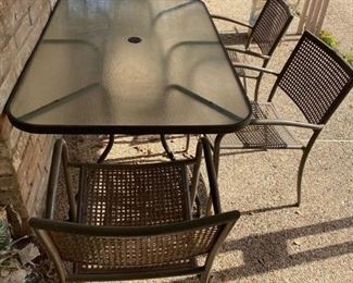 Patio Table & Chairs
Good condition.
Table measures: 37” x 61” x 28” tall
Must be able to move and load yourself.