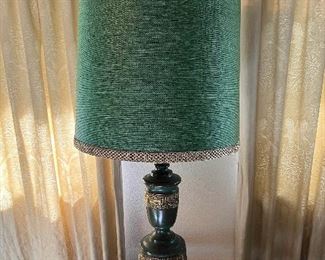 MLC041- Large Green Ornate Table Lamp