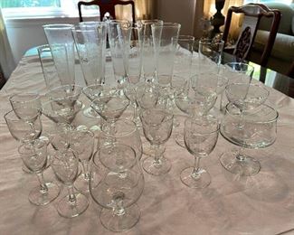 MLC057- Etched Glassware Lot