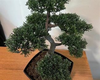 MLC088- Faux Bonsai Plant With Asian Amulet Of Luck