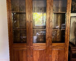 MLC174- Large Solid Wooden Cabinet With Glass Doors
