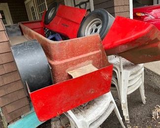 Goodyear red sports car children's bed