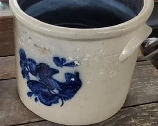 Old crock marked White Pottery