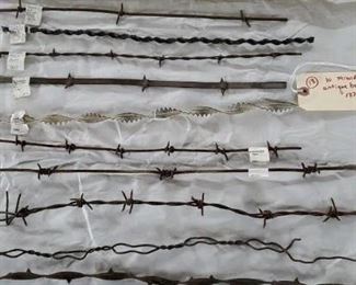 Huge collection of antique barbed wire in this sale, dating from Civil War era to WW2. Most of it is from the old west, ca 1870s 1880s 1890s.  Many hard to find varieties that you may never see again.  