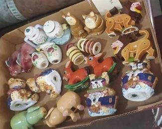 salt pepper shakers pigs cats lions and more