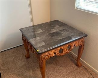 Marble Top End Table