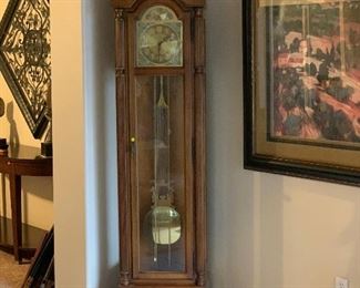 Grandmother Clock in Oak Case