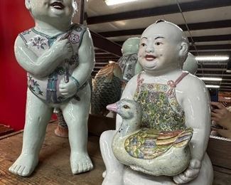 Chinese Famille Rose Porcelain Figures