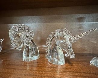 More Baccarat Crystal, Ram and Unicorn