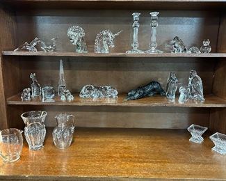 An impressive collection of Baccarat  Crystal Figures!