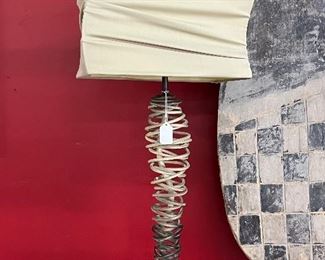 Twisted Wicker Table Lamp, 1 of 2