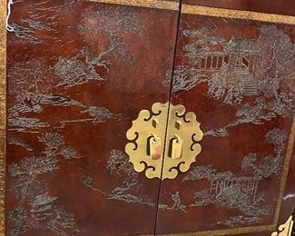 Closer look at the armoire's detail