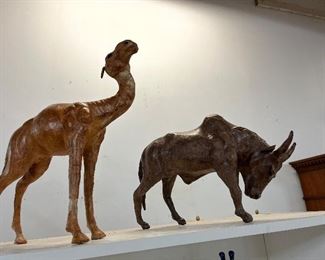 Leather Covered Animal Sculptures