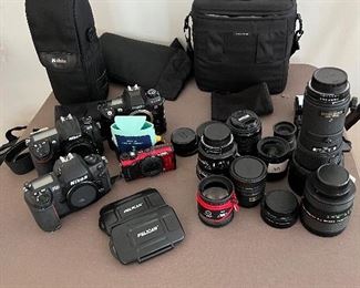 Nikon cameras and lenses
