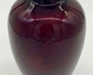 Vintage cloisonné deep red medium vase
