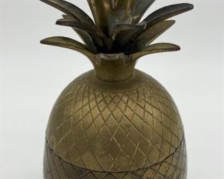 Brass pineapple trinket box