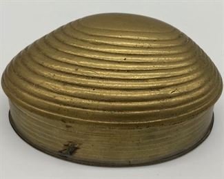 Brass clam shell trinket box