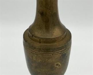 Solid brass fluted vase