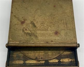 Vintage brass match box