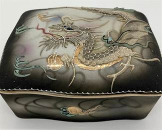 Vintage Moriage dragon trinket box