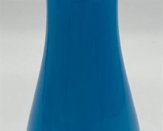 Antique gilt trim blue vase made in USA