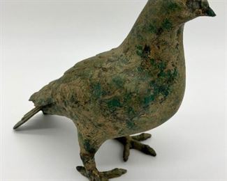 Cast bronze pigeon