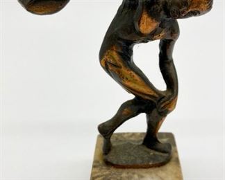 Vintage bronze figurine of "'Discoboulos' by Myron"