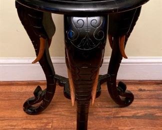 Vintage Hand Carved Elephant table